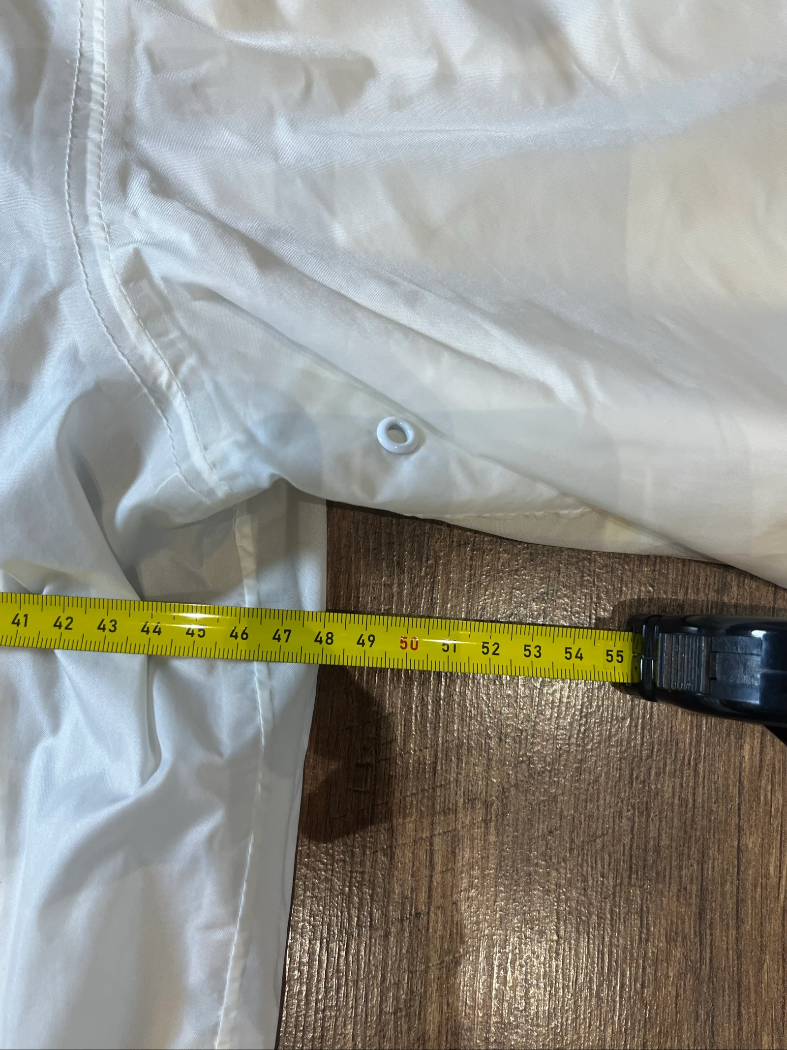 Witte windjas met geborduurd logo opstaande kraag - K-Way - maat M - goede staat – photo 9
